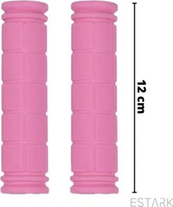 Merkloos ESTARK® - Fietshandvatten - Handvatten - Universeel - Fiets – Mountainbike – Professioneel - Grips - Extra Grip – Fietshandvaten -Handvaten - Handig Te Monteren - Anti-slip – Fietsen – Stuur – Bikegrips – Stevig - Rubber Roze - (R-roze) -Fietswereld Verkoop 1004x1200