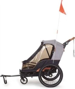 Bobike 2-in-1 Fietskar En Wandelwagen - Zwart/bruin -Fietswereld Verkoop 1005x1200 3