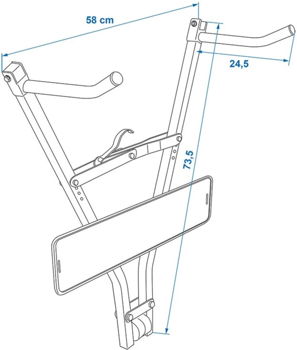PROPLUS Pro Plus Fietsdrager - Trekhaak - Klick Fast II Met Kentekenplaathouder - Maximale Belasting 30 Kilo 7 PROPLUS Pro Plus Fietsdrager - Trekhaak - Klick Fast II Met Kentekenplaathouder - Maximale Belasting 30 Kilo - Afbeelding 5