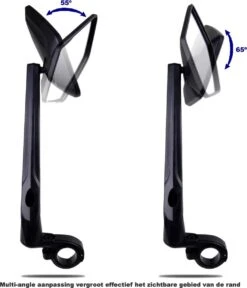 Beyond Gold - Fietsspiegel - Links - Reflectie Strip - E Step - Elektrische Fiets - Mountain Bike - Incl Grote Kijkhoek - Achteruitkijkspiegel - 360º Verstelbaar - Multifunctioneel - Incl Inbussleutel - Fiets Spiegel -Fietswereld Verkoop 1029x1200