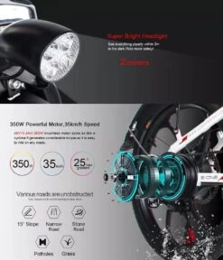 Samebike Elektrische Vouwfiet - Shimano 7 Speed Derailleur - 48V/ 10Ah Lithium Batterij - Aluminium -sportief/modern - 35km/u - Wit 24 Samebike Elektrische Vouwfiet - Shimano 7 Speed Derailleur - 48V/ 10Ah Lithium Batterij - Aluminium -sportief/modern - 35km/u - Wit -Fietswereld Verkoop 1030x1200