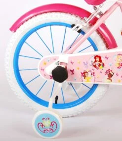 Volare Disney Princess Kinderfiets - Meisjes - 16 Inch - Roze Blauw - Twee Handremmen -Fietswereld Verkoop 1040x1200