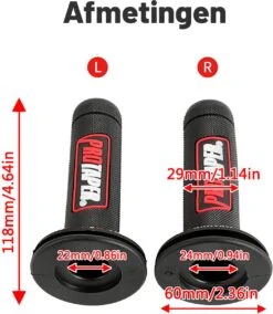 Handvatten ProTaper - Zwart/Rood - Scooter & Motor Accessoires - Universeel - Piaggio & Vespa & Motor Handvaten -Fietswereld Verkoop 1044x1200 3