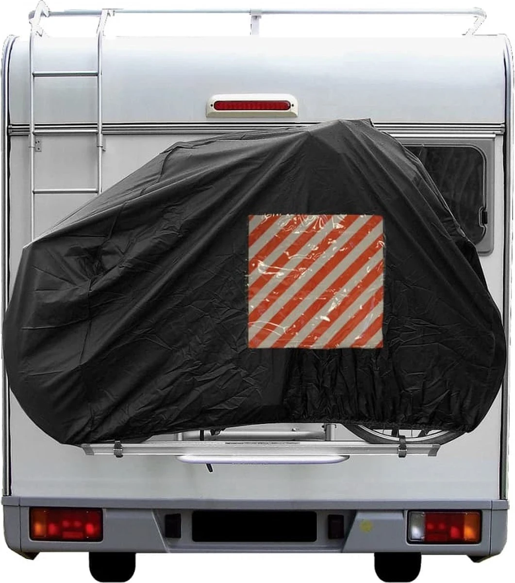 ProPlus Fietsbeschermhoes Voor 2 Fietsen Met Zichttas Voor Waarschuwingsbord Voor Caravans En Campers 3 ProPlus Fietsbeschermhoes Voor 2 Fietsen Met Zichttas Voor Waarschuwingsbord Voor Caravans En Campers