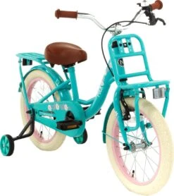 Nogan Puck - Kinderfiets - Meisjesfiets - 16 Inch - Turquoise -Fietswereld Verkoop 1067x1200