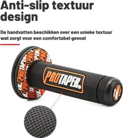 Handvatten ProTaper - Zwart/Rood - Scooter & Motor Accessoires - Universeel - Piaggio & Vespa & Motor Handvaten -Fietswereld Verkoop 1069x1200