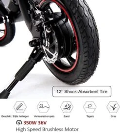 Windgoo B3 Mini-scooter - Opvouwbare Fiets - Zwart -Fietswereld Verkoop 1080x1200