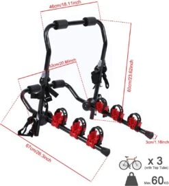 Samger Fietsendrager - 3 Fietsen, Ook Elektrisch, Zonder Trekhaak - Draagkracht 60kg - Ideaal Voor Achterklep Auto! -Fietswereld Verkoop 1094x1200 1