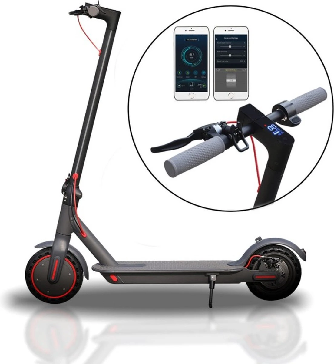 Kick&Move - Elektrische Step - E Scooter - Anti Lek Banden - 32 Km/u - App - LED Verlichting - Cruise Control - Schokbestendige Wielen - Anti Diefstal Optie 3 Kick&Move - Elektrische Step - E Scooter - Anti Lek Banden - 32 Km/u - App - LED Verlichting - Cruise Control - Schokbestendige Wielen - Anti Diefstal Optie