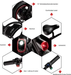 Windgoo B3 Mini-scooter - Opvouwbare Fiets - Zwart -Fietswereld Verkoop 1130x1200