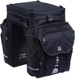 Willex Bagagetas XL 1200 - Dubbele Fietstas - 65 Liter - Zwart