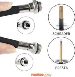 Fietspomp Racefiets | Mini Fietspomp | Met Flexible Slang | 8 Bar | Zwart -Fietswereld Verkoop 1157x1200