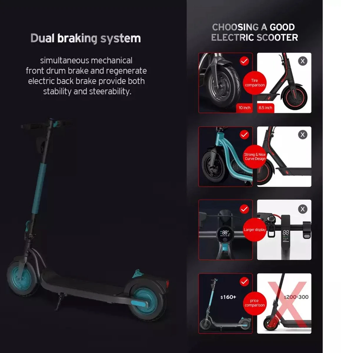 Suotu Elektrische Step M5 - 10 Inch Pro - E Scooter - 25 Km/u Speed 350W 7 Suotu Elektrische Step M5 - 10 Inch Pro - E Scooter - 25 Km/u Speed 350W - Afbeelding 5