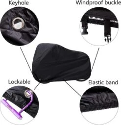 FEDEC Fietshoes Voor Alle Fietsen - Waterbestendig - Opbergzak - 200 X 90 X 100 CM - Zwart -Fietswereld Verkoop 1162x1200 1