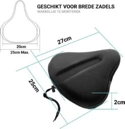 Smilegoods® Gel Zadelhoes Fiets 3D - Zadeldek - Zadelhoes Waterdicht - Zadeldek Fiets - Universeel Brede Zadels - Veiligheidsreflector Voor In Het Donker -Fietswereld Verkoop 1162x1200 2