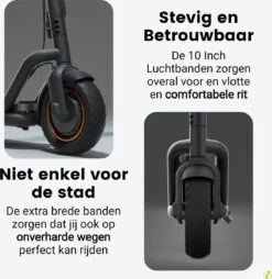 NAVEE N65 Elektrische Step Voor Volwassenen - Elektrische Scooter Met 10'' Luchtbanden - Motorvermogen E Step Van 500W Tot 1000W - Bereik Tot 65km Aan Snelheid Van 25km/u -Fietswereld Verkoop 1165x1200 4