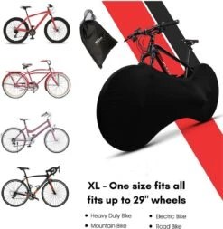 B-Y Sleeve Fietshoes T/m 29" - Fiets Beschermhoes - Racefiets Hoes - MTB - Bike Cover - Model: Black -Fietswereld Verkoop 1170x1200 2