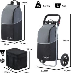 Shoppingcruiser 2 In 1 Boodschappentrolley Voor Achter De Fiets - Fietskar - Robuuste Boodschappenwagen - Allround Bagagekar -Fietswereld Verkoop 1173x1200 3