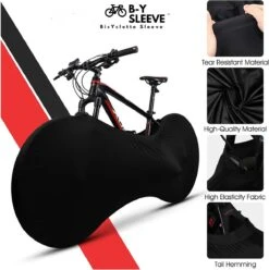 B-Y Sleeve Fietshoes T/m 29" - Fiets Beschermhoes - Racefiets Hoes - MTB - Bike Cover - Model: Black -Fietswereld Verkoop 1196x1200