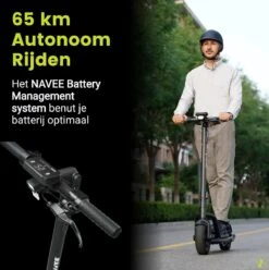 NAVEE N65 Elektrische Step Voor Volwassenen - Elektrische Scooter Met 10'' Luchtbanden - Motorvermogen E Step Van 500W Tot 1000W - Bereik Tot 65km Aan Snelheid Van 25km/u -Fietswereld Verkoop 1196x1200 5