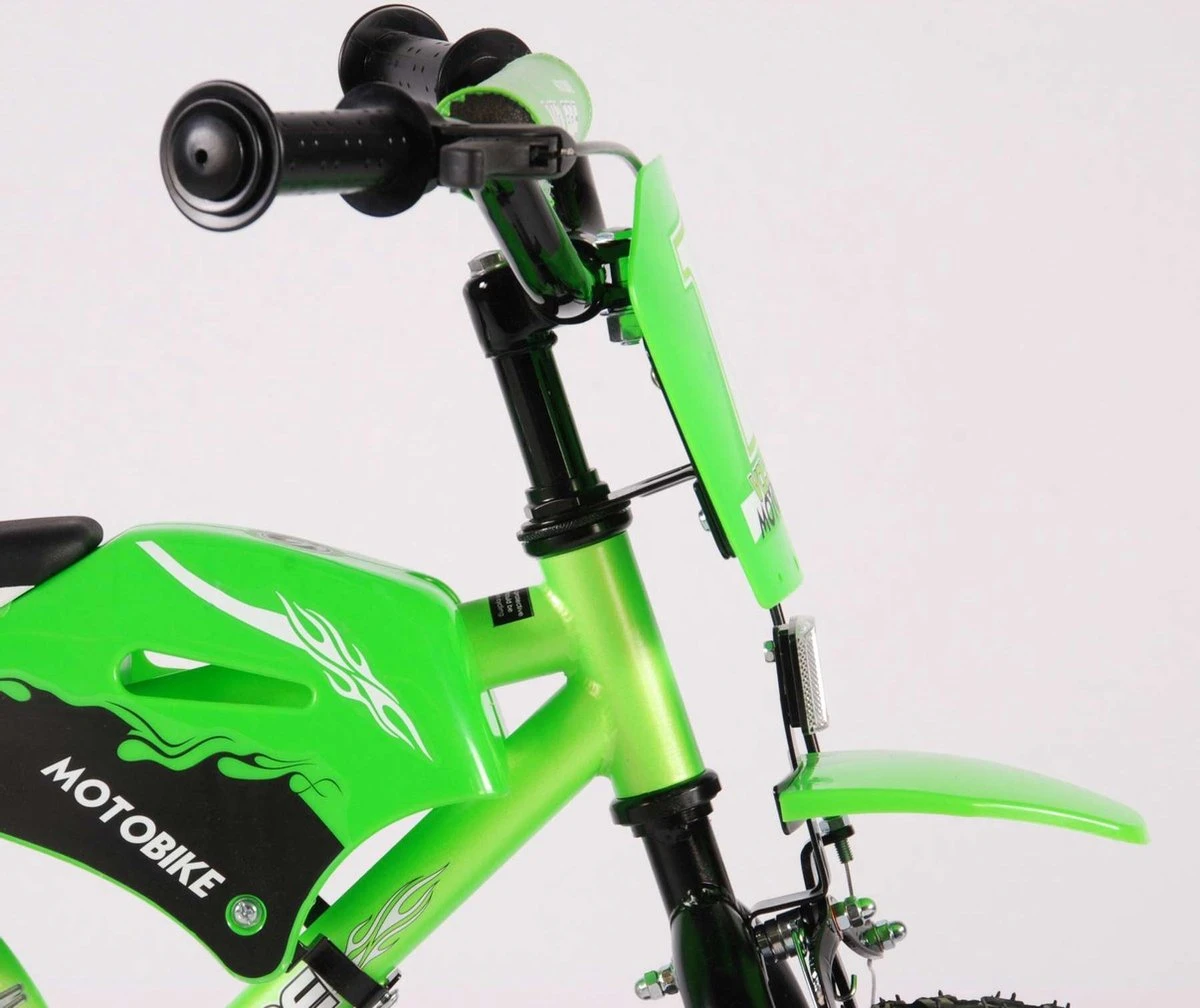 Volare Motobike Kinderfiets - Jongens - 12 Inch - Groen - 95% Afgemonteerd 9 Volare Motobike Kinderfiets - Jongens - 12 Inch - Groen - 95% Afgemonteerd - Afbeelding 7