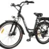 Myatu E-Bike Voor Heren En Dames Lage Instap Met 45 Cm Aluminium Frame, 6 Versnellingen, 250 Wh Afneembare Lithium Batterij 40-80 Km Range, Trekking Ebike Met 1.95 X 26 Inch Wiel (Zwart, Urban) -Fietswereld Verkoop 1200x1008