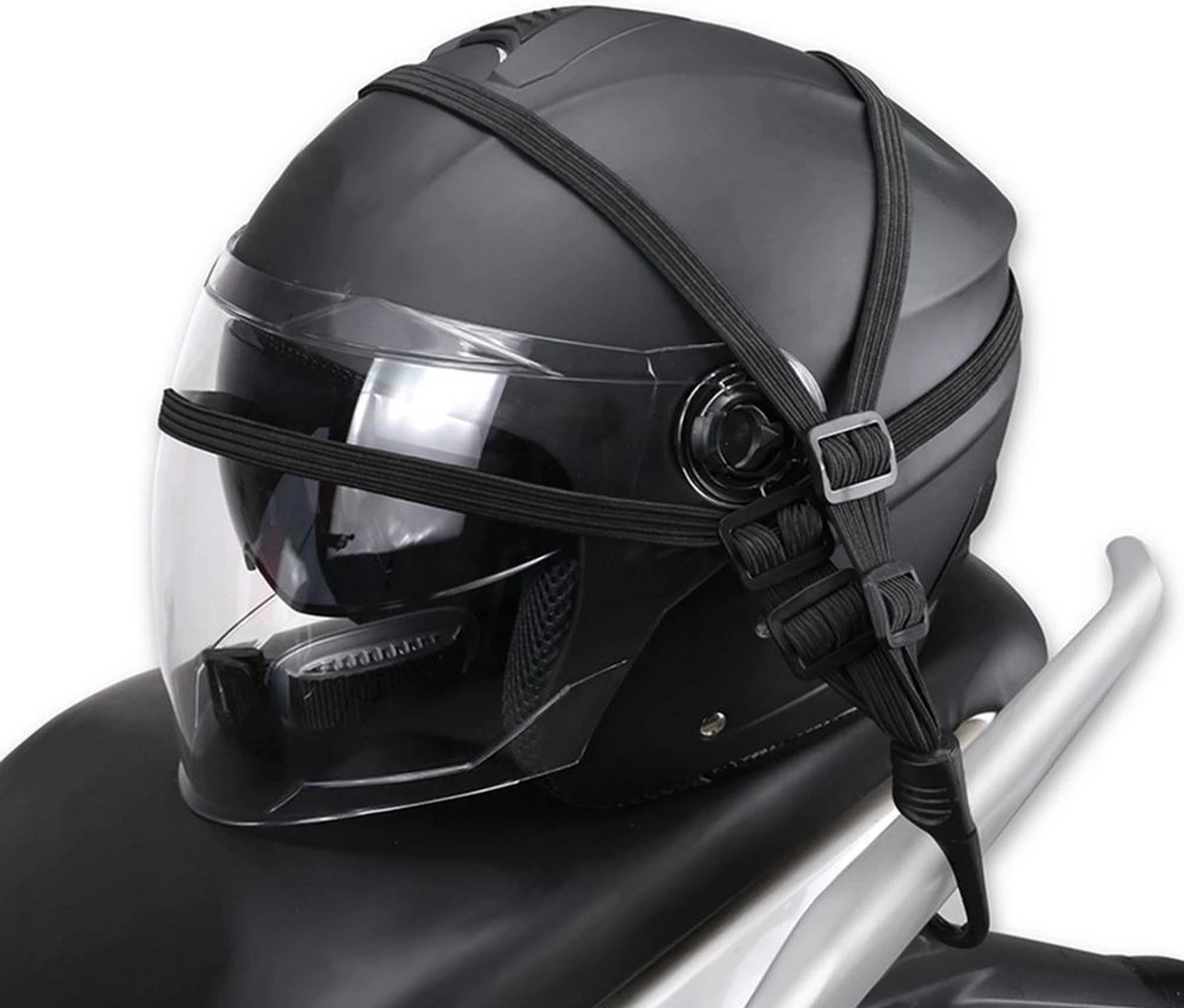 Spinbinder Voor Motor, Fiets, En Scooter - Zwart 4 Spinbinder Voor Motor, Fiets, En Scooter - Zwart - Afbeelding 2