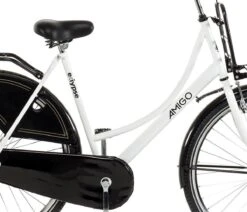 Amigo Eclypse Transportfiets 28 Inch - Omafiets Met Voordrager - Wit/Zwart -Fietswereld Verkoop 1200x1031