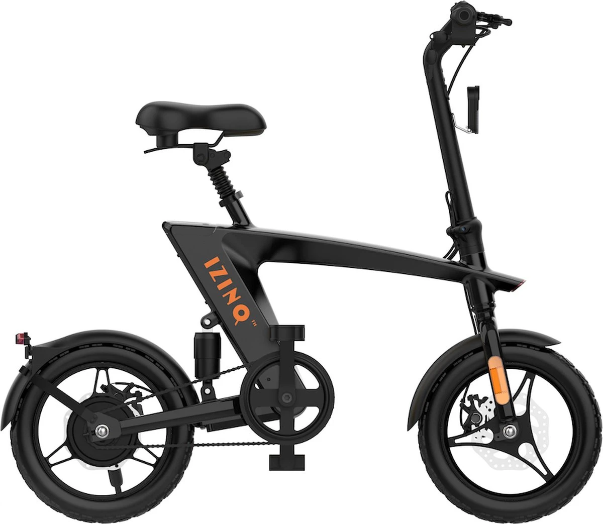 IZINQ H1 - Fiets / Vouwfiets / Elektrische Scooter - 14" Luchtbanden - Lithium 10.0Ah 36V - Zwart/Oranje - 25km/u - Volwassenen En Kinderen - Windgoo 16 IZINQ H1 - Fiets / Vouwfiets / Elektrische Scooter - 14" Luchtbanden - Lithium 10.0Ah 36V - Zwart/Oranje - 25km/u - Volwassenen En Kinderen - Windgoo - Afbeelding 14
