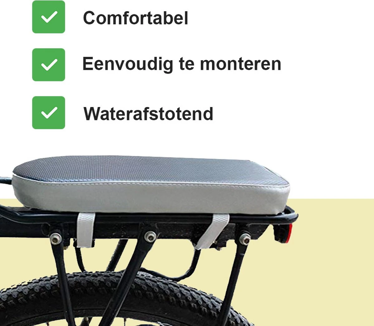 Lynnz® Bagagedrager Kussen - Fietskussen Achter - Bagagedragerkussen - Kussentje - Fiets Kussen 9 Lynnz® Bagagedrager Kussen - Fietskussen Achter - Bagagedragerkussen - Kussentje - Fiets Kussen - Afbeelding 7