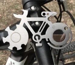 Merkloos Fiets Multitool - RVS Gereedschap Voor Fietsreparatie - Gadget Voor Fietsers