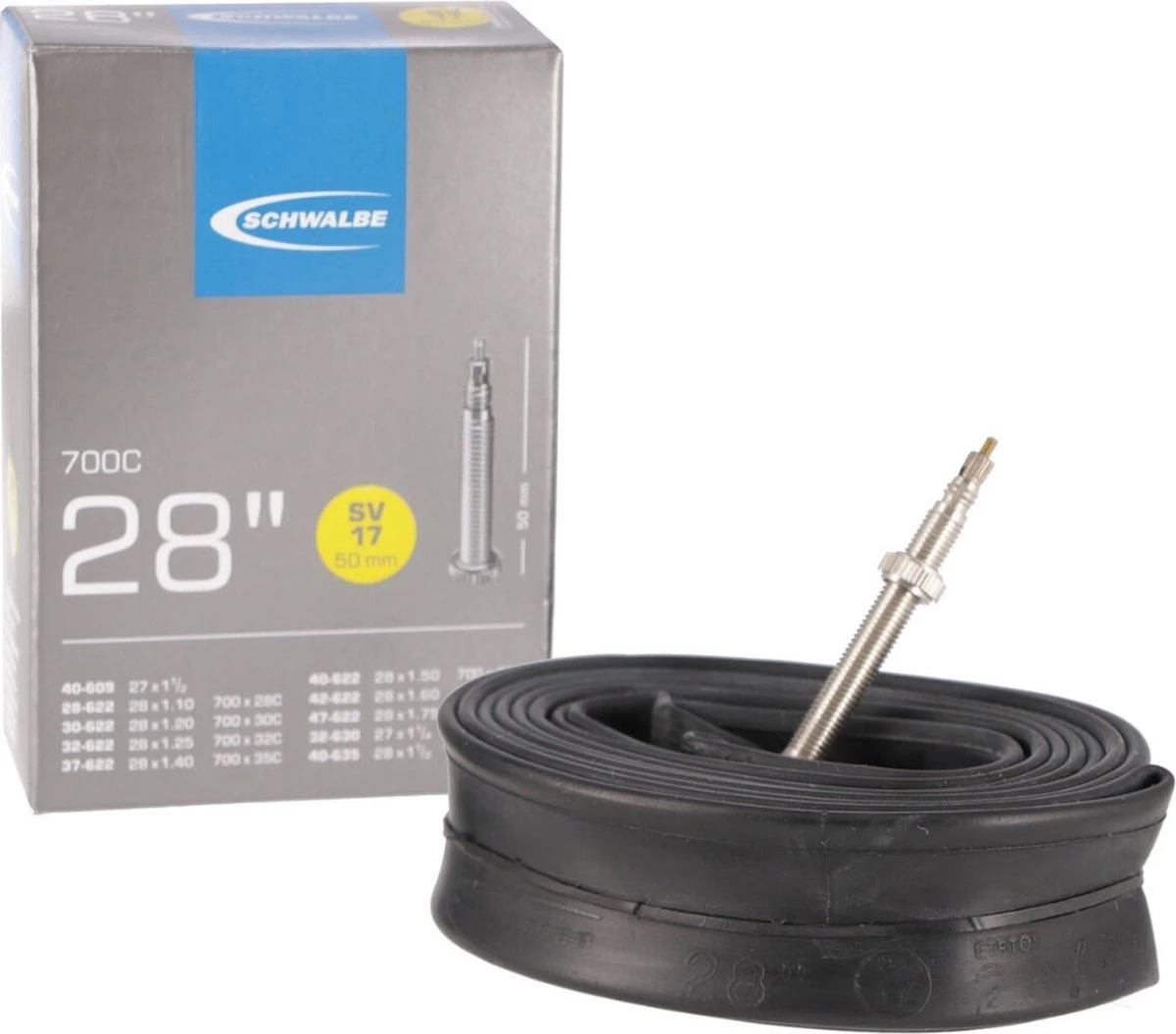 Schwalbe Binnenband - SV17 - 28 Inch X 1.10 - 1.75 - Frans Ventiel - 50mm 4 Schwalbe Binnenband - SV17 - 28 Inch X 1.10 - 1.75 - Frans Ventiel - 50mm - Afbeelding 2
