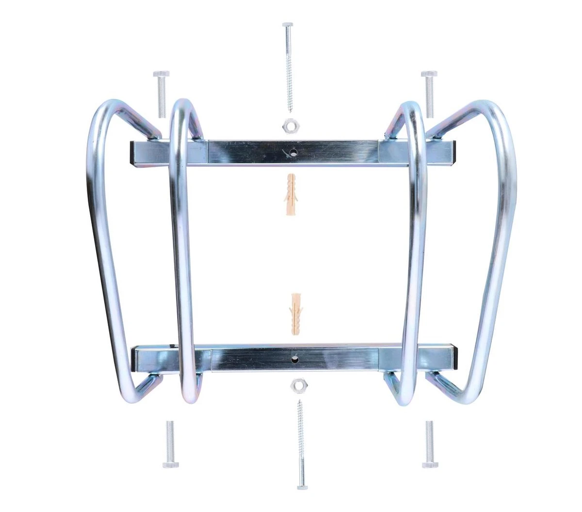 Dunlop Fietsenrek Voor 2 Fietsen - Aluminium - Voor Aan De Muur Of Op De Grond 6 Dunlop Fietsenrek Voor 2 Fietsen - Aluminium - Voor Aan De Muur Of Op De Grond - Afbeelding 4