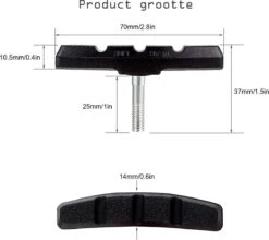 2 Set Universele Rubberen Fiets V Remblokken Set - 2 Paar – 4Stuks – 70mm | Rubber Remblokjes | Fietsen Remblok | Remblokkenset | Remblokset Geschikt Voor Mountainbike, Stadsfiets, Vouwfiets En Tourfiets -Fietswereld Verkoop 1200x1068 3