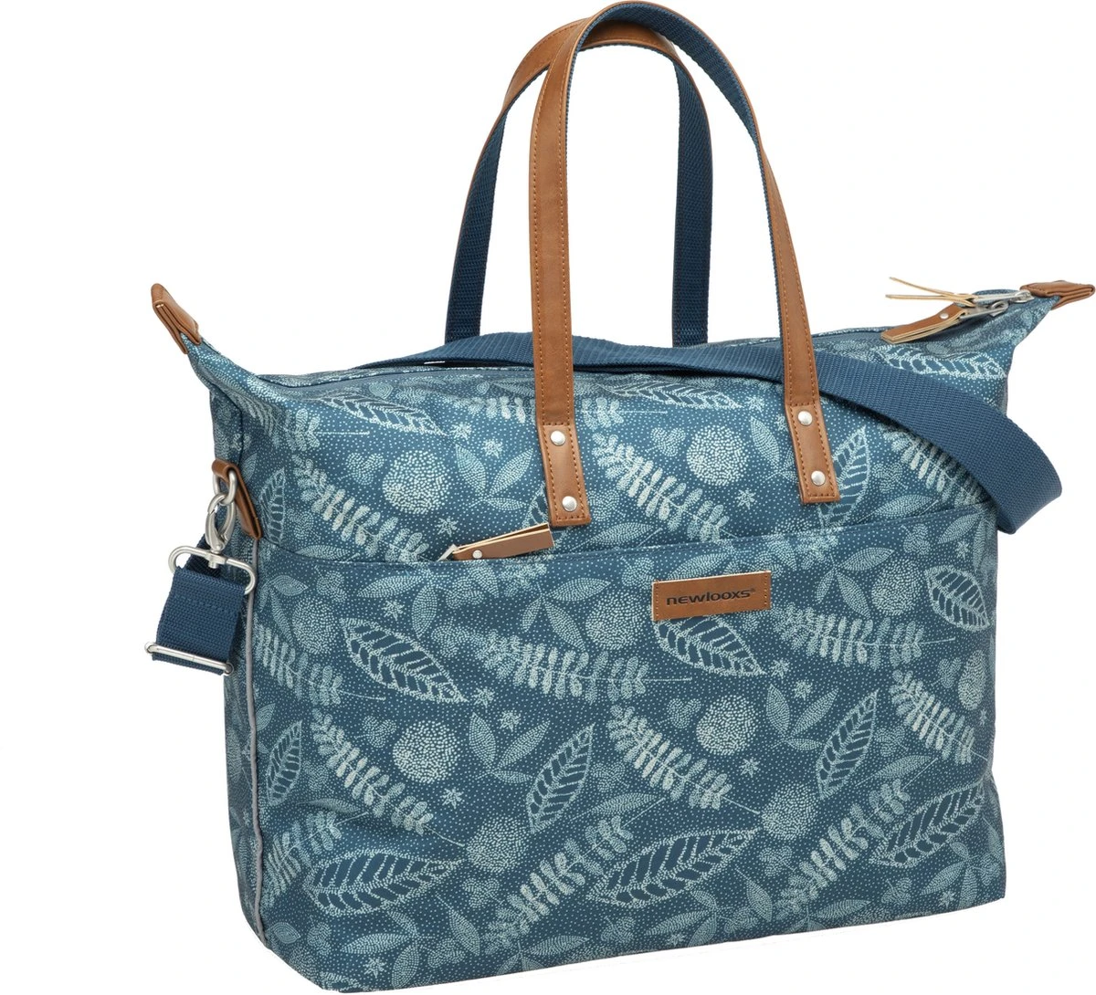 New Looxs Tendo Forest Enkele Fietstas Laptoptas Shopper - 15 Inch Laptopvak - 21 Liter - Blauw 3 New Looxs Tendo Forest Enkele Fietstas Laptoptas Shopper - 15 Inch Laptopvak - 21 Liter - Blauw