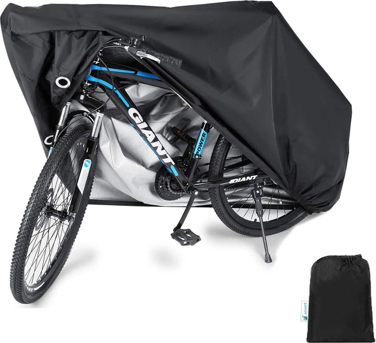 Achaté Fietshoes Universeel Voor Alle Fietsen En Scooters - Waterdicht 420D Oxford - Fiets Hoes Voor 1 Fiets - Incl. Opbergzak 3 Achaté Fietshoes Universeel Voor Alle Fietsen En Scooters - Waterdicht 420D Oxford - Fiets Hoes Voor 1 Fiets - Incl. Opbergzak