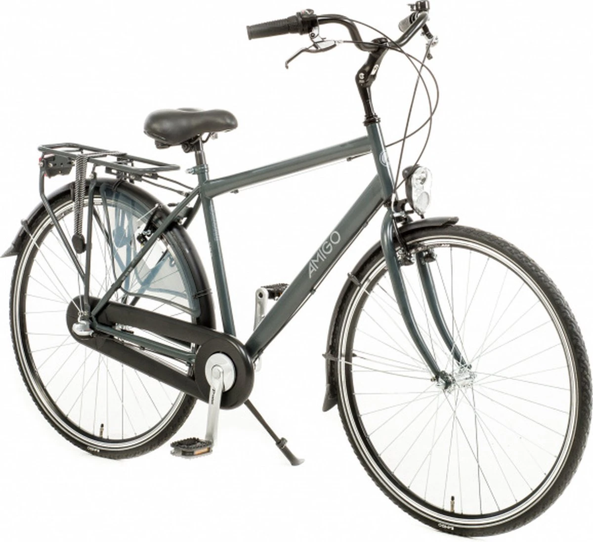Amigo Bright - Herenfiets 28 Inch - Fiets Met 3 Versnellingen - Antraciet 4 Amigo Bright - Herenfiets 28 Inch - Fiets Met 3 Versnellingen - Antraciet - Afbeelding 2