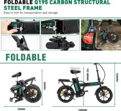 HITWAY Elektrische Fiets Met 36V 7.5Ah Verwijderbare Batterij, Bereik Tot 75 Km Lange Afstand Elektrische Fiets 16 Inch, 250W Achtermotor E-Citybike Holland Bike -Fietswereld Verkoop 1200x1098