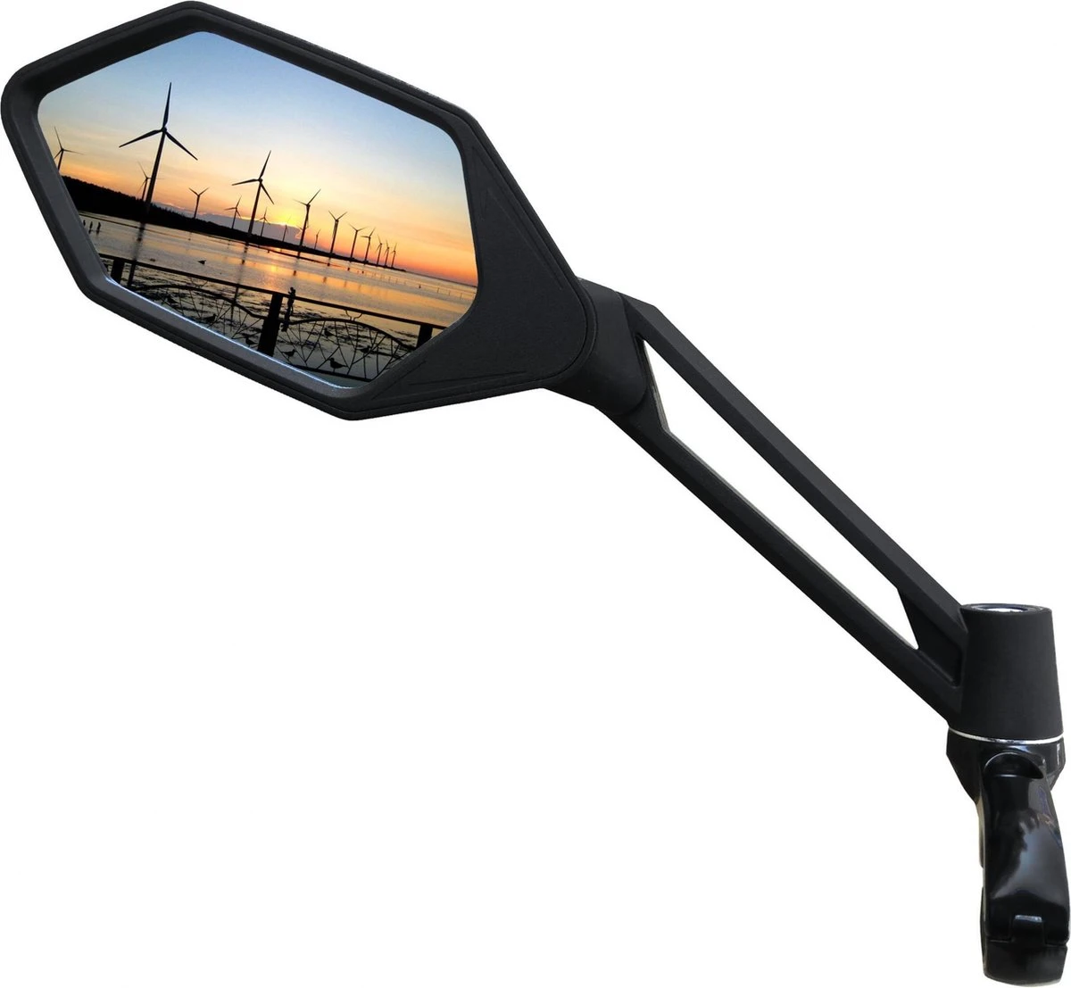 Merkloos Meachow Luxe Fietsspiegel E-bike Verstelbaar Links Zwart 3 Merkloos Meachow Luxe Fietsspiegel E-bike Verstelbaar Links Zwart