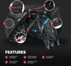 Fietshoes Waterdicht - Voor 2 Fietsen Of 3 Fietsen - Fietshoes 3XL - Extreem Sterk & Dik - PU Coating - Dichtgelaste Stiksels -Fietswereld Verkoop 1200x1120 2