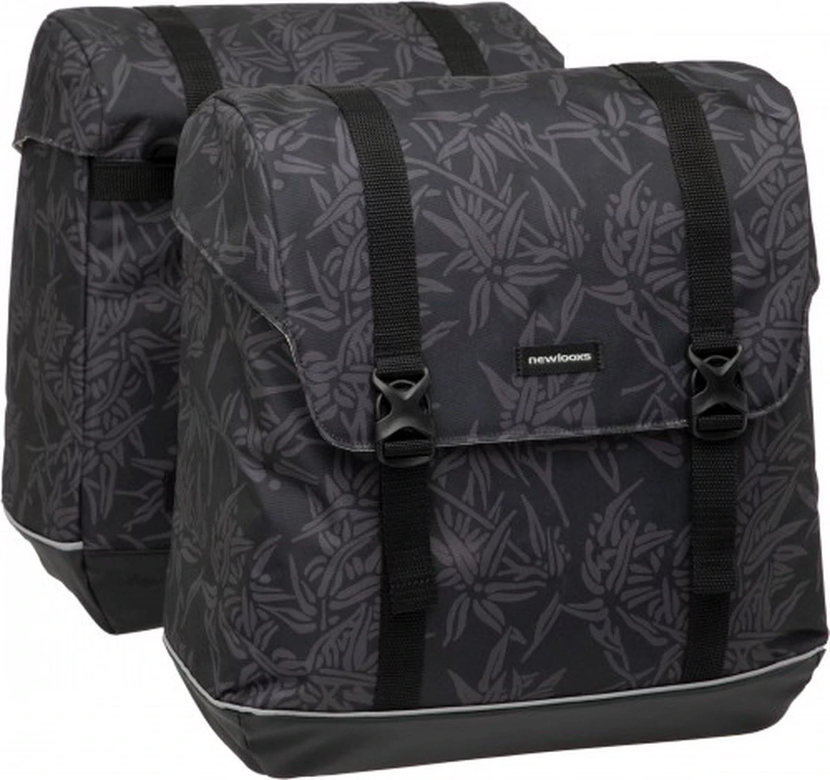 New Looxs Alba Double Bamboo Dubbele Fietstas - 42 Liter - Zwart 3 New Looxs Alba Double Bamboo Dubbele Fietstas - 42 Liter - Zwart