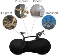 B-Y Sleeve Fietshoes T/m 29" - Fiets Beschermhoes - Racefiets Hoes - MTB - Bike Cover - Model: Black -Fietswereld Verkoop 1200x1129 5