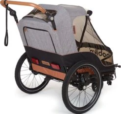 Bobike 2-in-1 Fietskar En Wandelwagen - Zwart/bruin -Fietswereld Verkoop 1200x1135 1