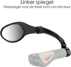 Merkloos Fietsspiegel Ebike Universeel - Zwart - Linker Spiegel - Verstelbaar - Universele Fietsspiegel - Fietsspiegel Op Stuur - Links - Fietsspiegel Achteruitkijk Spiegel - Fietsspiegels Electrische Fiets -Fietswereld Verkoop 1200x1143 6