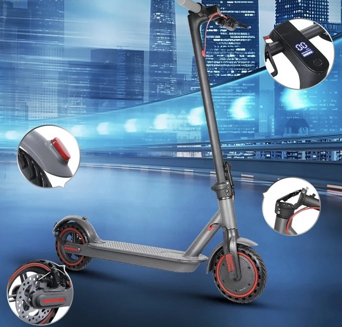 Comfort Inz - Long Range E Scooter - Elektrische Opvouwbare Step - 10.5Ah 350W - IOS Android Max. 31km/h 14 Comfort Inz - Long Range E Scooter - Elektrische Opvouwbare Step - 10.5Ah 350W - IOS Android Max. 31km/h - Afbeelding 12