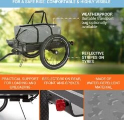 Cargo Bull Travel Aanhangwagen 40kg Fietsaanhanger Zwart/hout -Fietswereld Verkoop 1200x1158 6