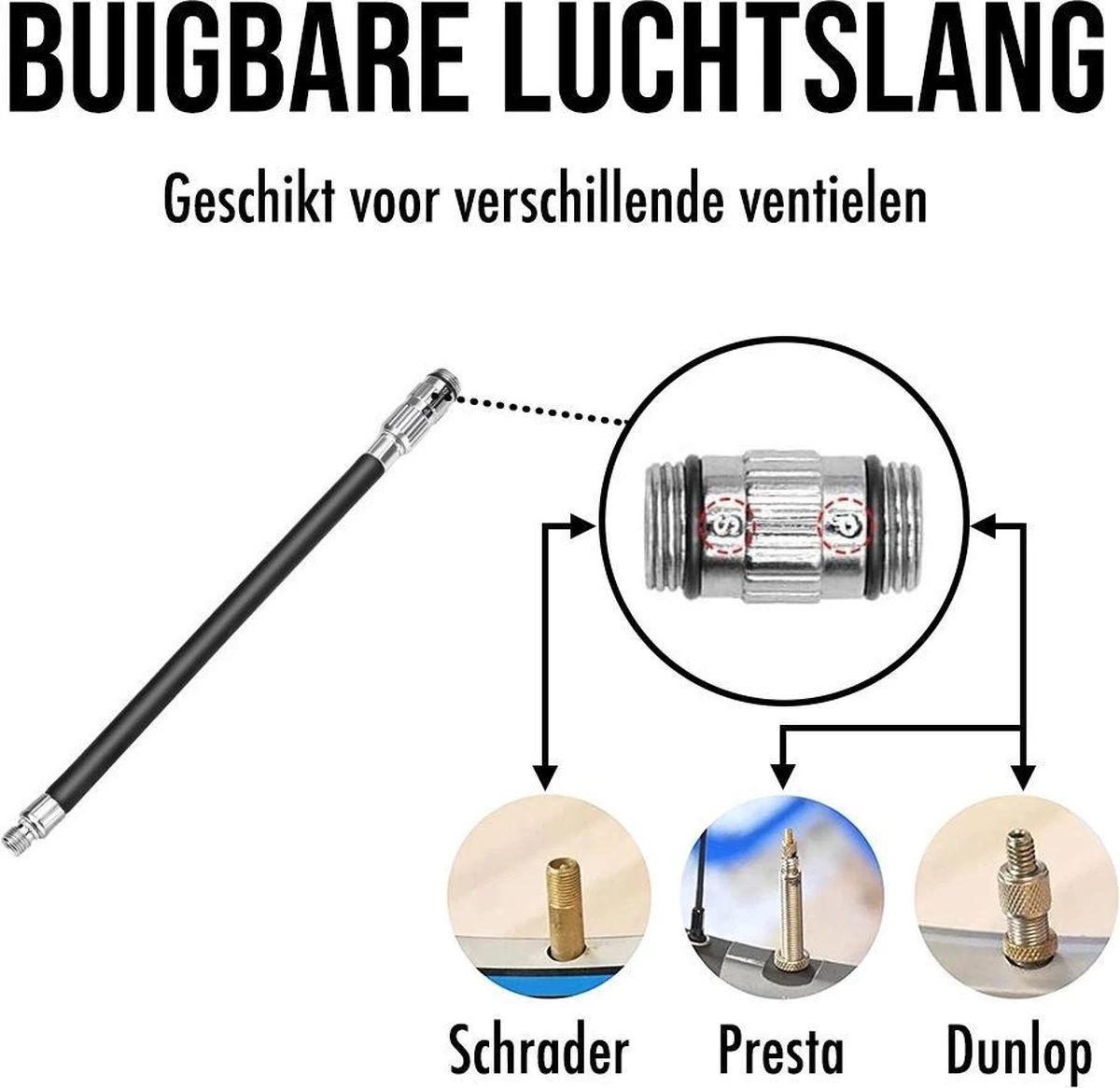 LHP Fietspomp Mini - Analoog Drukmeter - Inclusief Naaldventiel En Fietsbandreparatieset 7 LHP Fietspomp Mini - Analoog Drukmeter - Inclusief Naaldventiel En Fietsbandreparatieset - Afbeelding 5