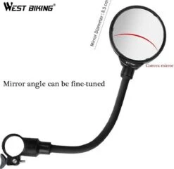 Merkloos 1 Stuk Fiets Achteruitkijkspiegel Groothoek Bolle Spiegel Mountainbike Veiligheid Spiegel Handvat Zachte Pijp 8cm -Fietswereld Verkoop 1200x1168 4