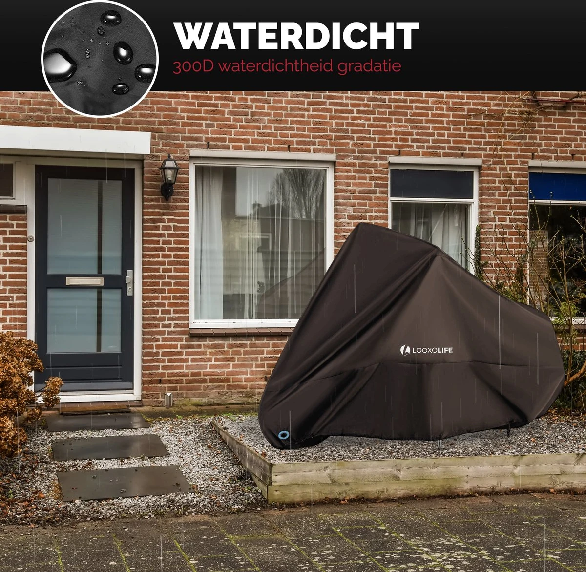 Merkloos Fietshoes - Voor 1 Fiets Of 2 Fietsen - Waterdicht - XXL - Ultra Sterk & Dik - Premium PU Coating - Met Opberghoes 4 Merkloos Fietshoes - Voor 1 Fiets Of 2 Fietsen - Waterdicht - XXL - Ultra Sterk & Dik - Premium PU Coating - Met Opberghoes - Afbeelding 2