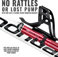 PRO BIKE TOOL Mini Luchtpomp Fiets, Fietspomp Voor Alle Ventielen (Presta & Schrader), Hoge Druk Tot 6,9 Bar / 100 PSI, Betrouwbare, Compacte & Lichtgewicht Framepomp, Pomp Voor Racefiets & Mountainbike. -Fietswereld Verkoop 1200x1174 3